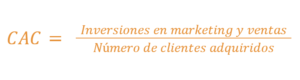 coste de adquisición de clientes